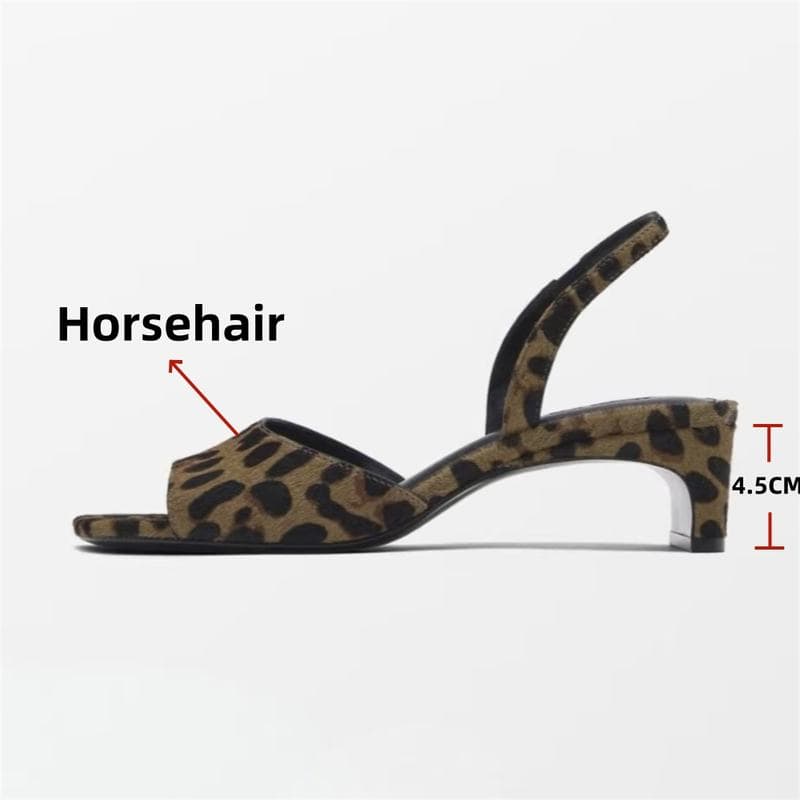 Женские сандалии FEDONAS леопард каблук