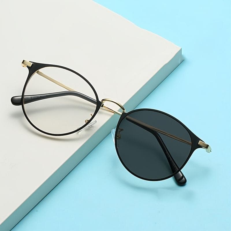 Круглые ретро очки хамелеоны