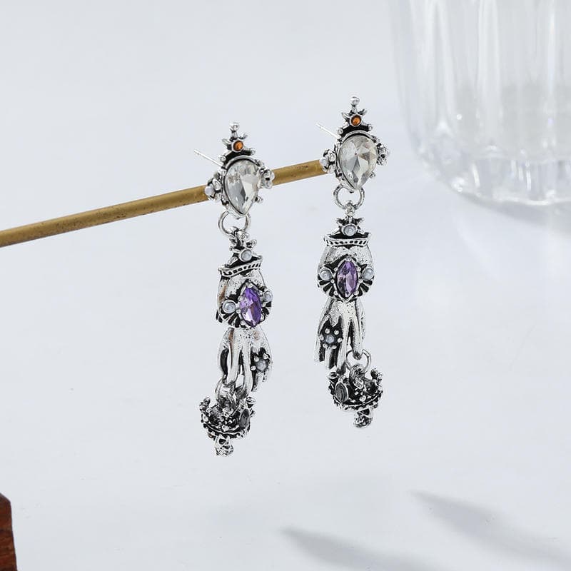 Винтажные серьги-подвески с черепом ZAA