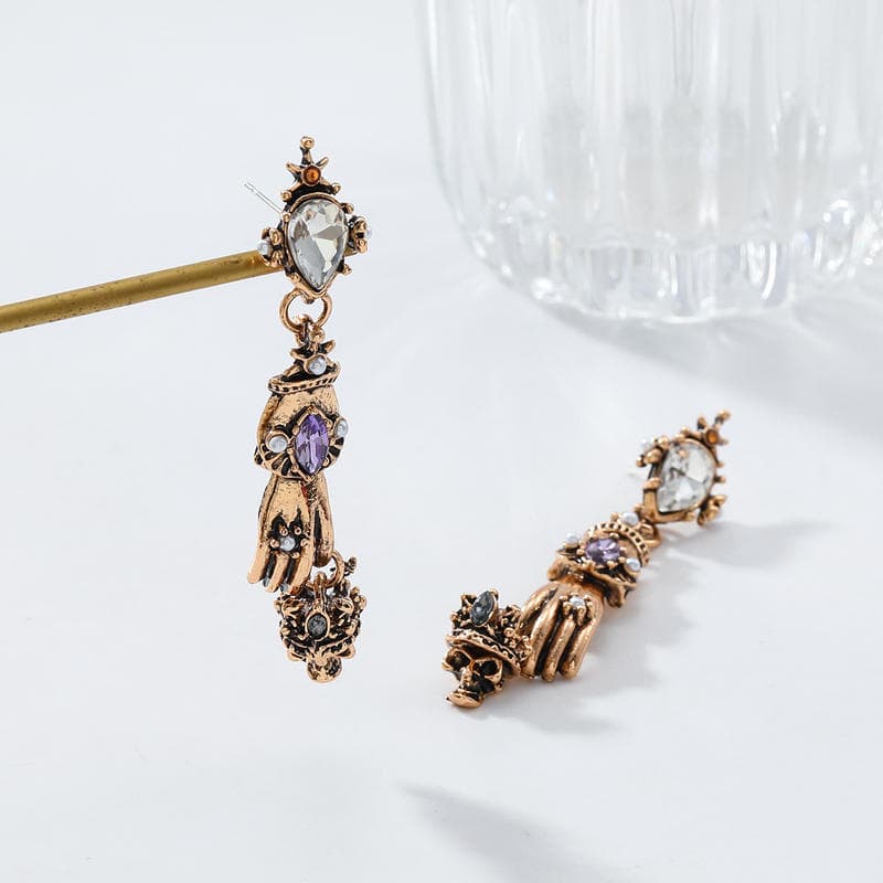 Винтажные серьги-подвески с черепом ZAA