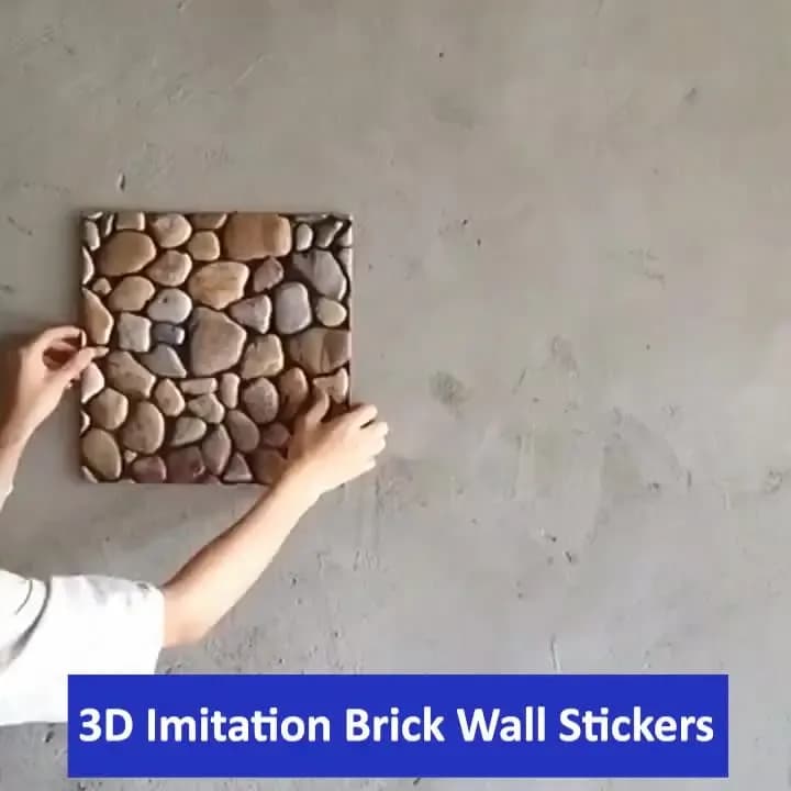 3D наклейки на стену кирпич
