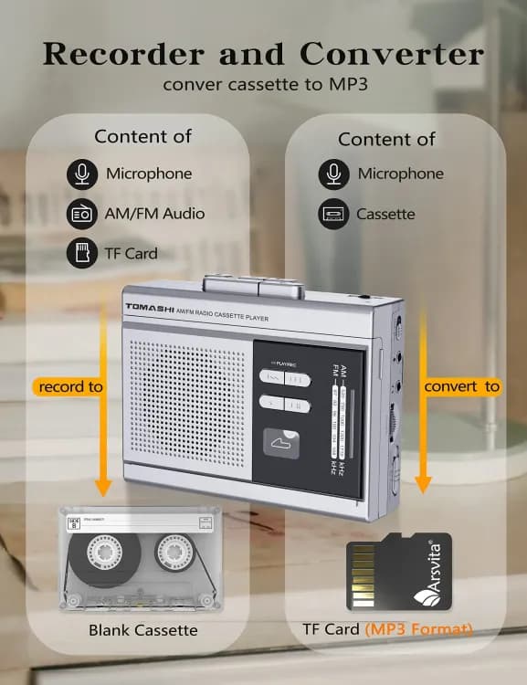 Портативный кассетный плеер TOMASHI Walkman
