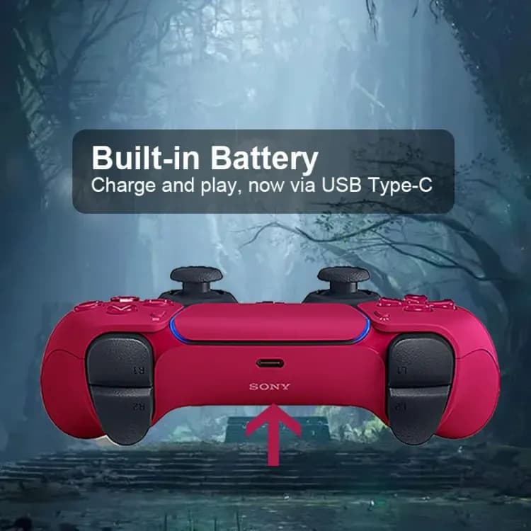 Красный геймпад Sony DualSense PS5