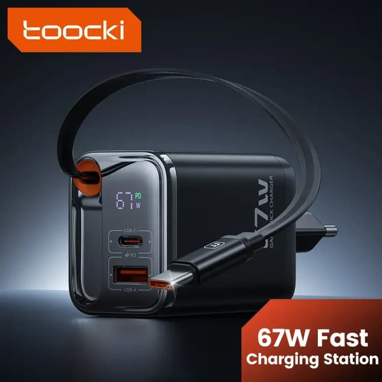 Сетевое зарядное Toocki GaN 67W