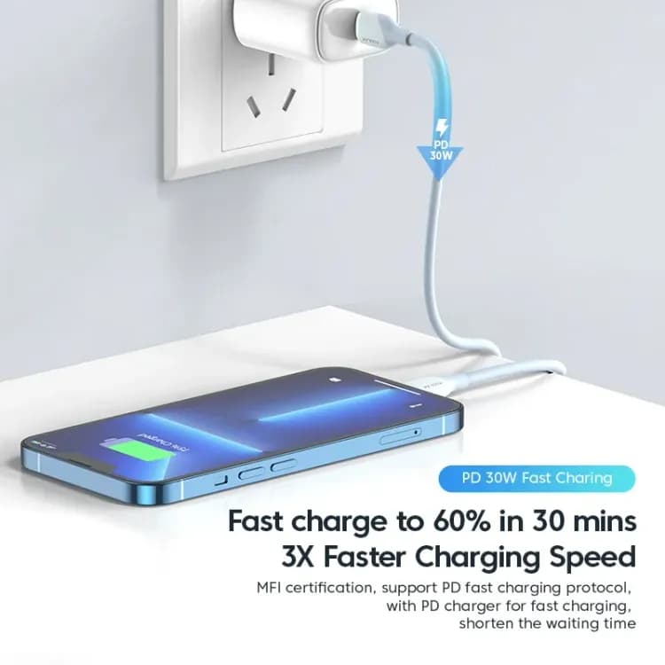 Силиконовый кабель KUULAA USB-C Lightning