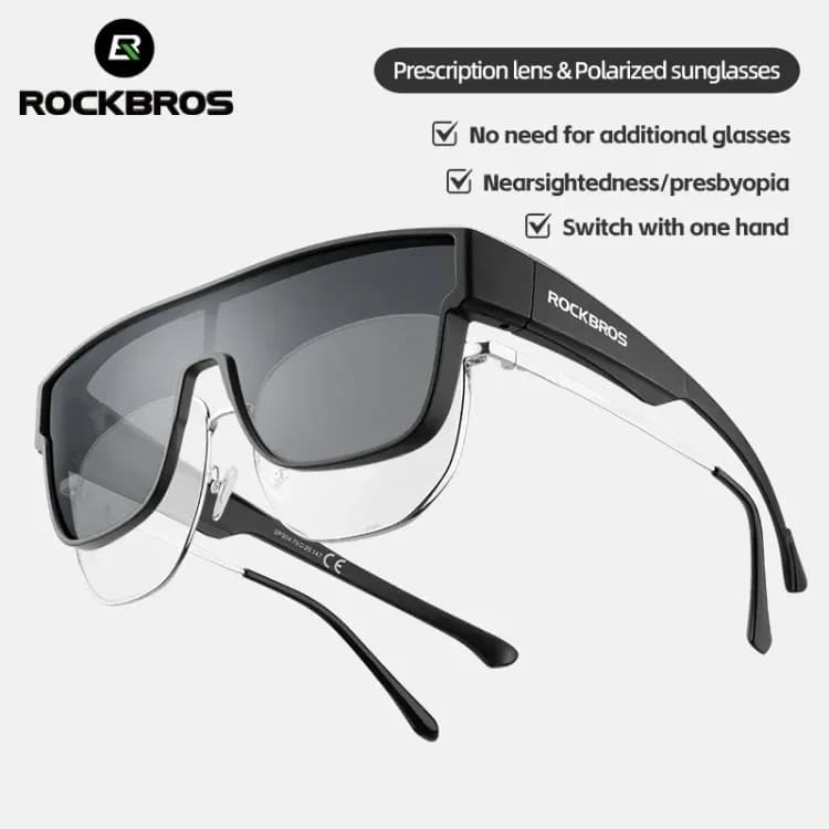 Черные поляризационные велоочки ROCKBROS