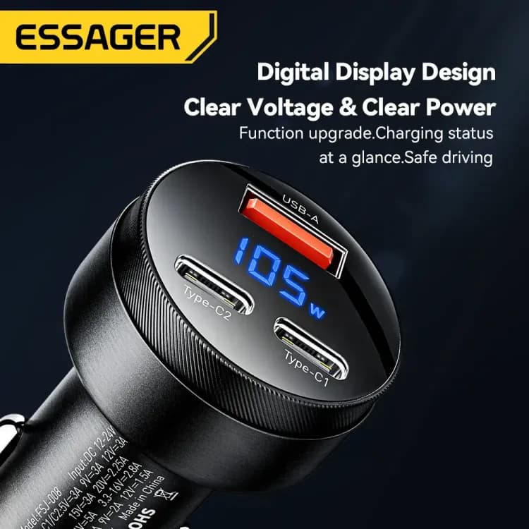 Автомобильная зарядка Essager 105 Вт