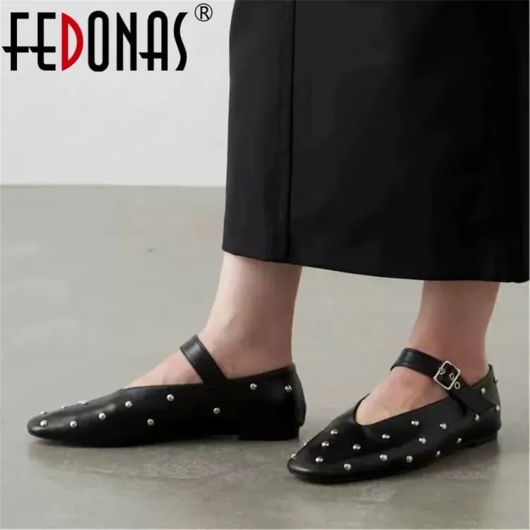Женские лоферы FEDONAS 202 кожа