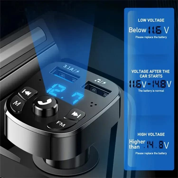 Автомобильный FM-трансмиттер Bluetooth зарядка