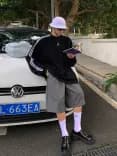 Миниатюра Серые мужские шорты Mauroicardi свободные
