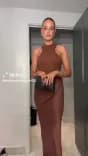 Миниатюра Черное атласное платье макси