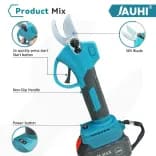 Миниатюра Аккумуляторный секатор JAUHI 30мм