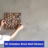 Миниатюра 3D наклейки на стену кирпич