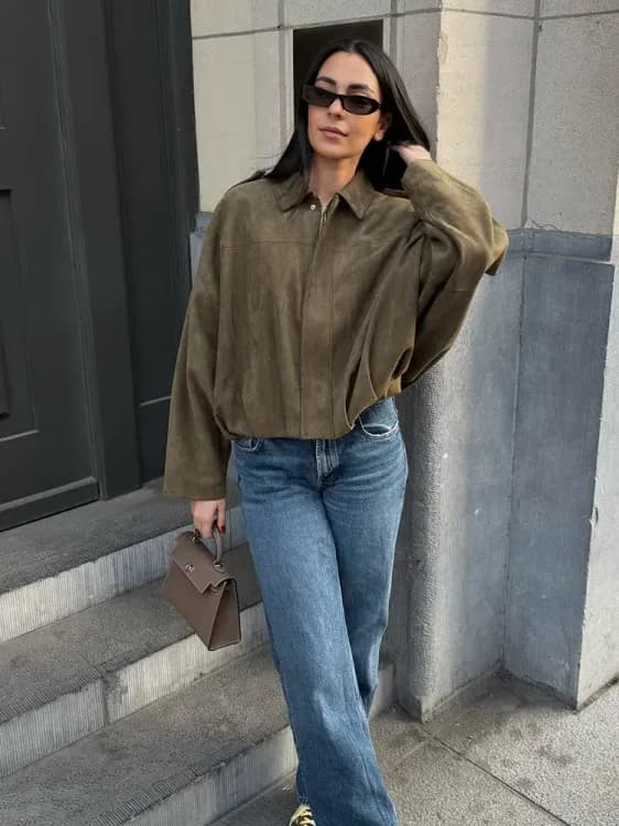 Женская замшевая куртка TRAFZA весна