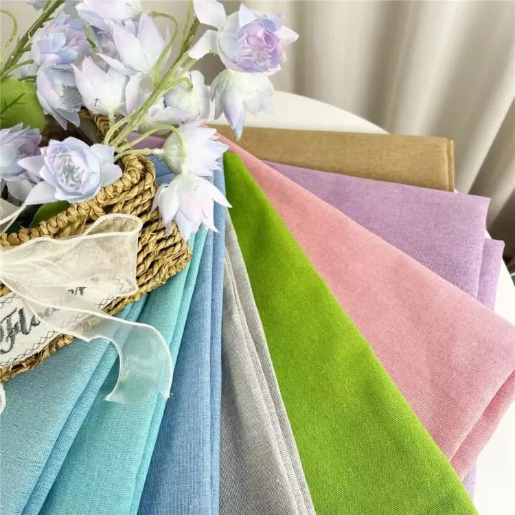 Однотонная скатерть хлопок лен скандинавская