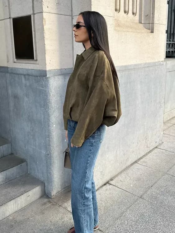 Женская замшевая куртка TRAFZA весна