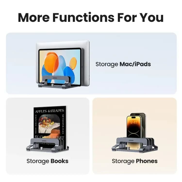 Алюминиевая вертикальная подставка UGREEN