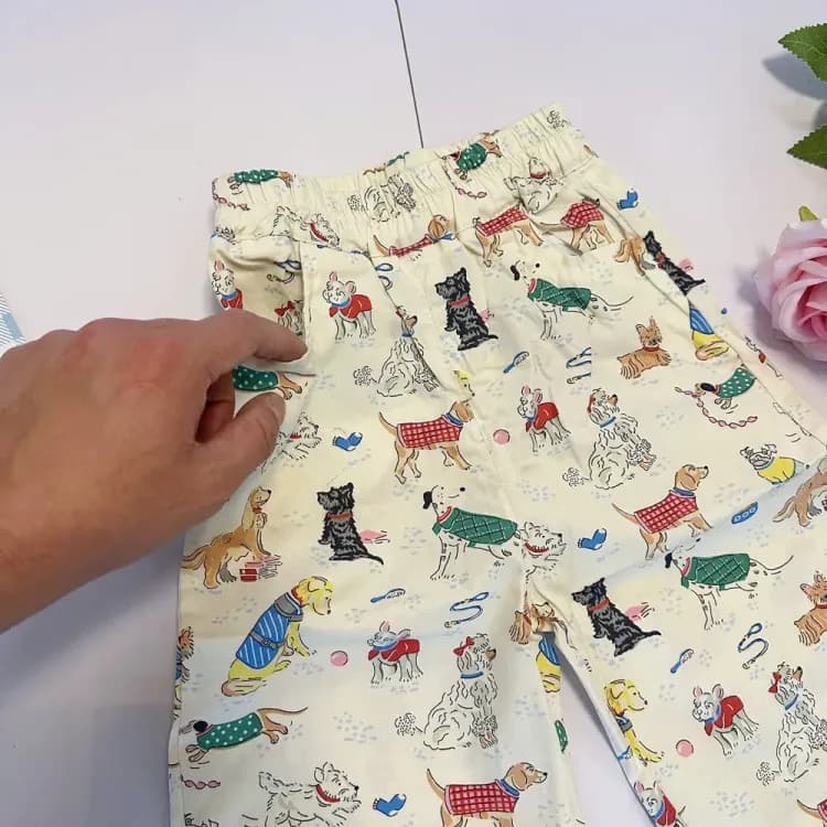 Детские хлопковые штаны с собаками