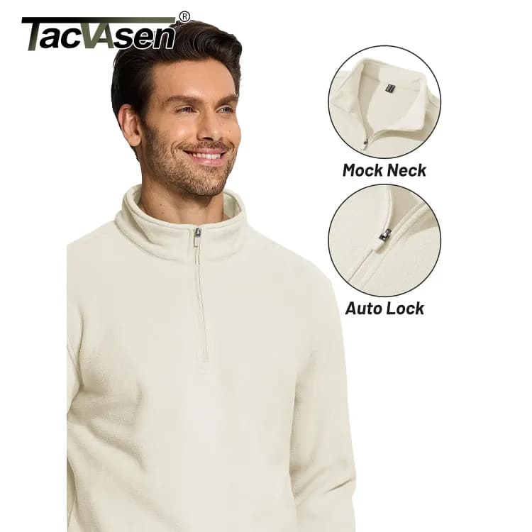 Мужской флисовый пуловер TACVASEN теплый