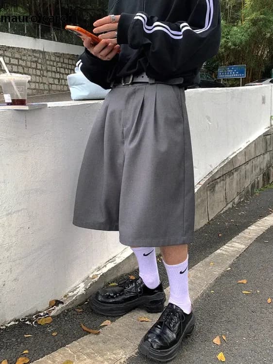 Серые мужские шорты Mauroicardi свободные