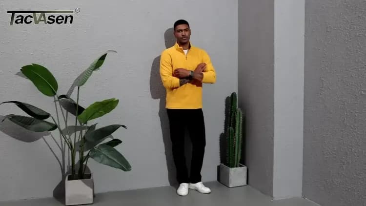 Мужской флисовый пуловер TACVASEN теплый