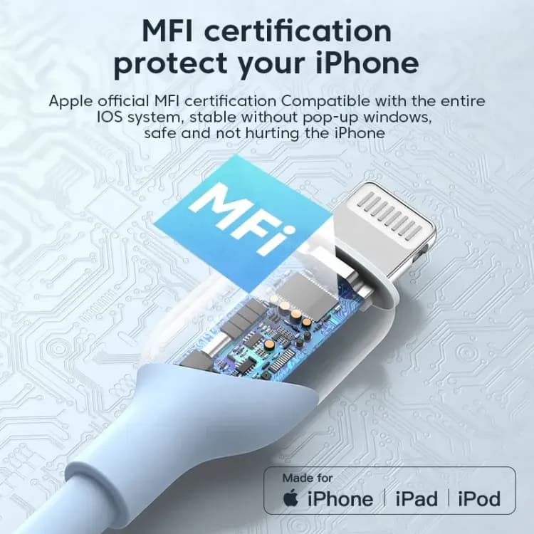 Силиконовый кабель KUULAA USB-C Lightning