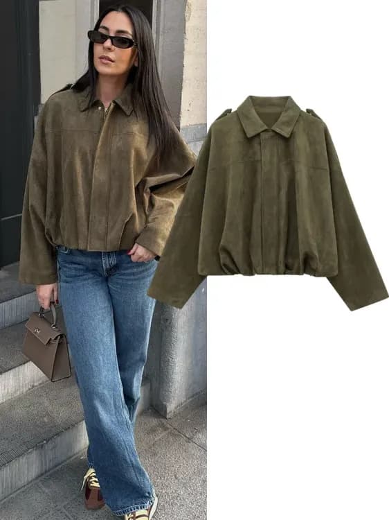 Женская замшевая куртка TRAFZA весна