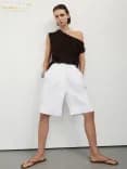 Миниатюра Белые хлопковые шорты Clacive