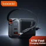 Миниатюра Сетевое зарядное Toocki GaN 67W