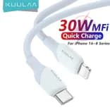 Миниатюра Силиконовый кабель KUULAA USB-C Lightning