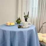 Миниатюра Однотонная скатерть хлопок лен скандинавская