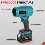 Миниатюра Бесщеточная воздуходувка ONEVAN 2000Вт