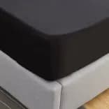 Миниатюра Черная хлопковая простыня саржа UU404