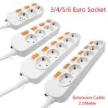 Миниатюра Сетевой удлинитель с выключателями розеток