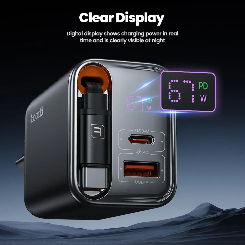 Сетевое зарядное Toocki GaN 67W