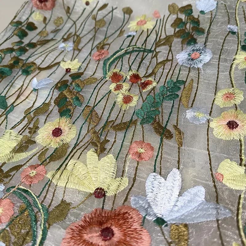 Сетчатая сумка тоут вышивка цветы