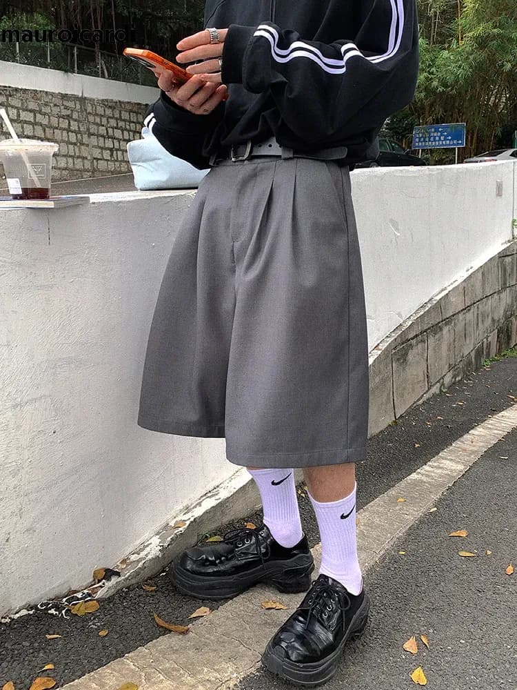 Серые мужские шорты Mauroicardi свободные