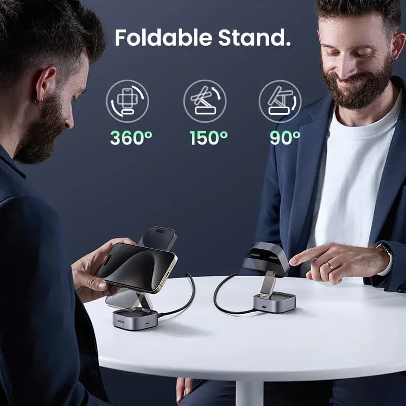 UGREEN Qi2 магнитная зарядка-подставка