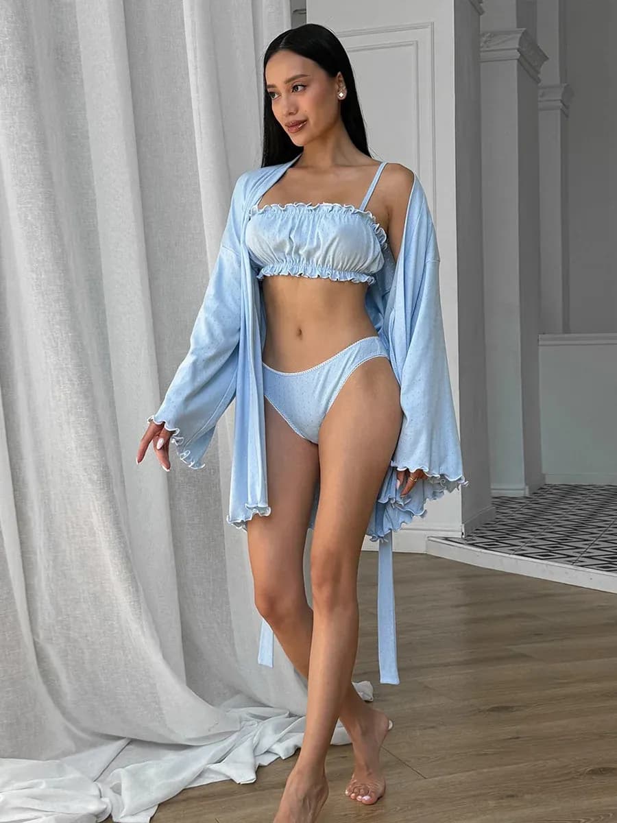 Женский вязаный пижамный комплект Mozuleva