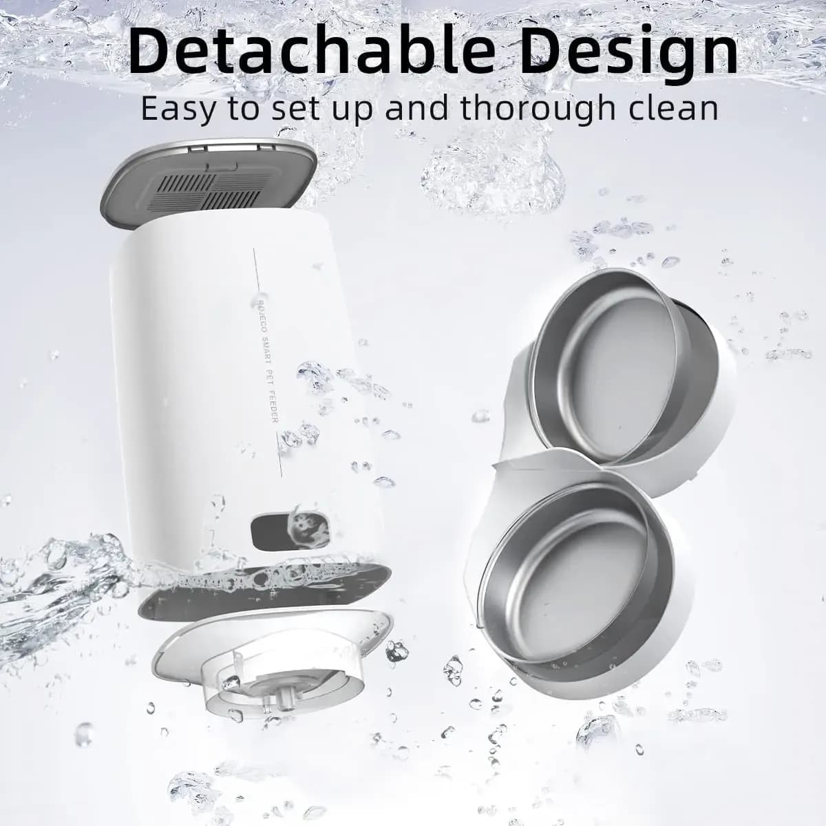 Автоматическая кормушка ROJECO 4л белая