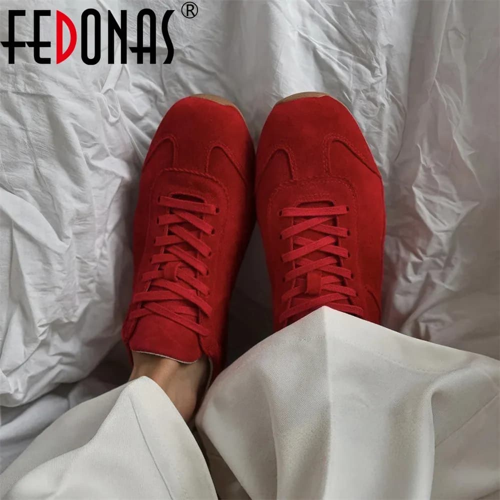 Женские кроссовки FEDONAS замша