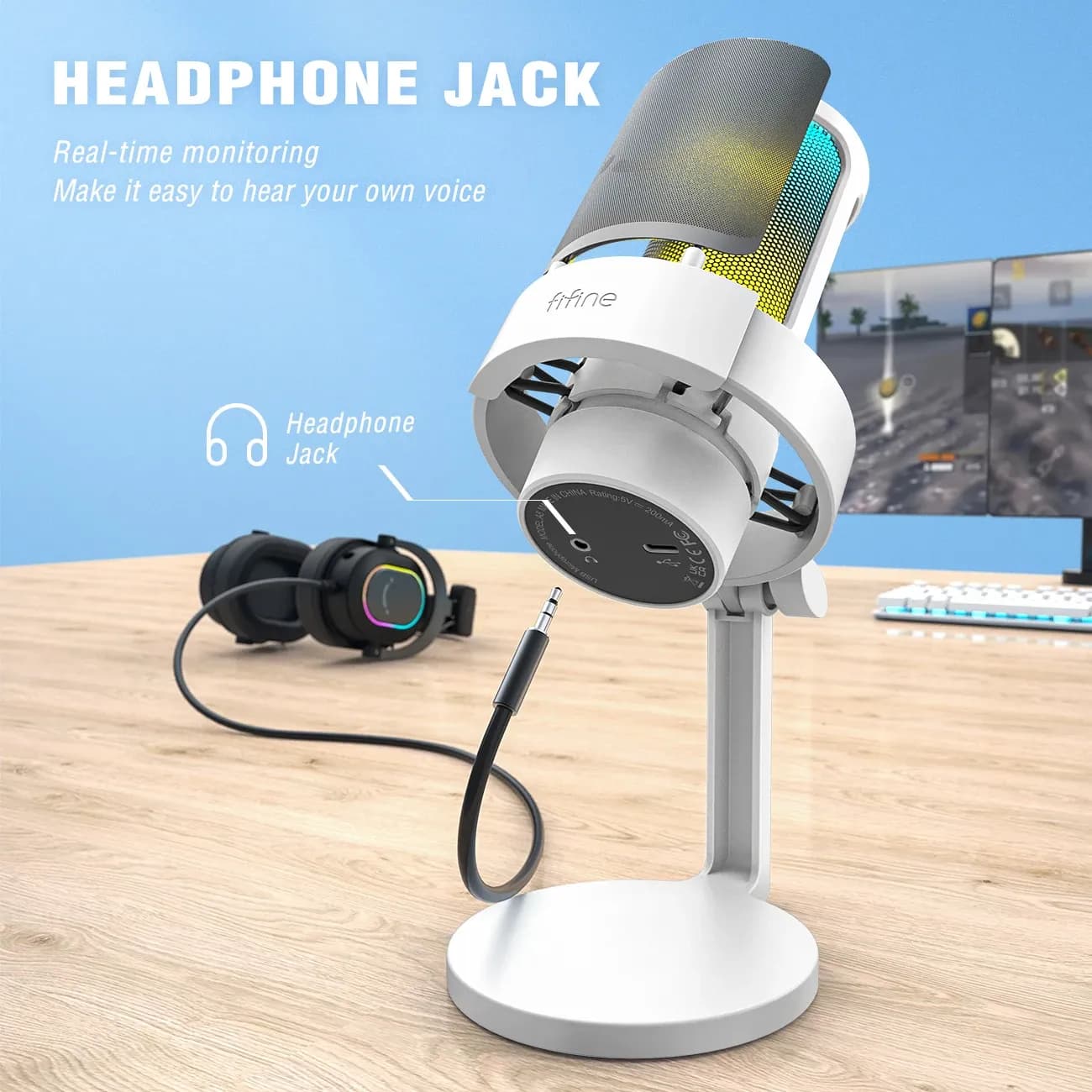 Студийный USB-микрофон FIFINE A8 RGB