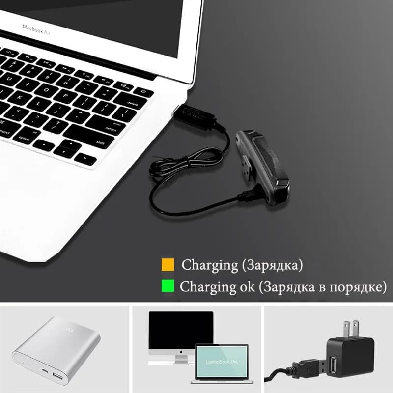 Задний красный велофонарь ROCKBROS USB