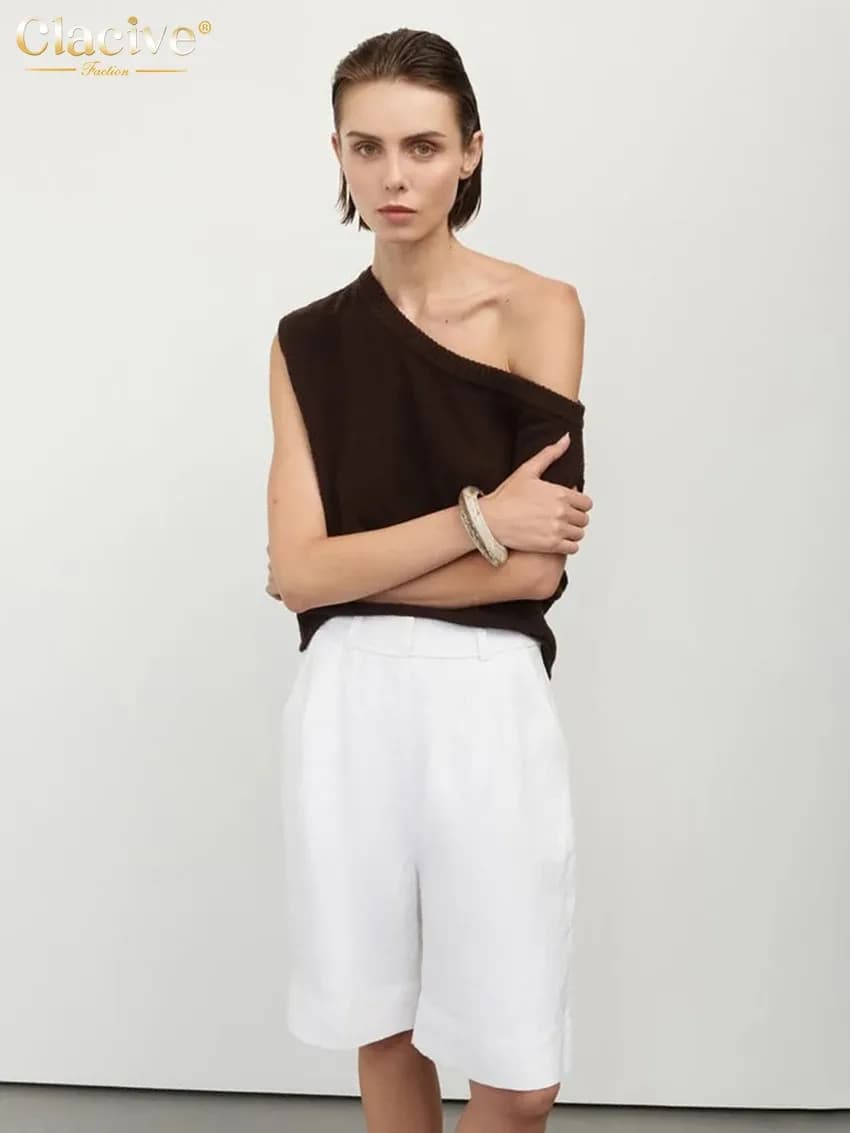 Белые хлопковые шорты Clacive